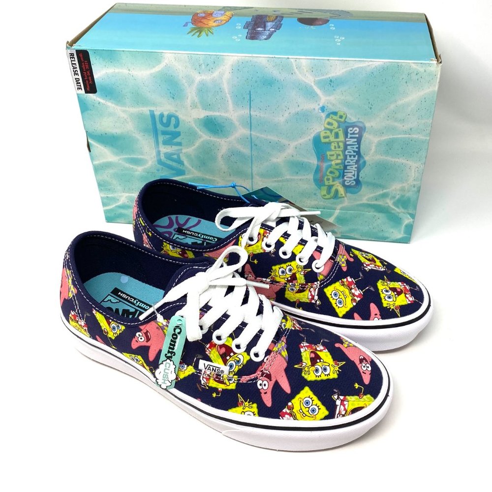 💖MEGA SALE💖Vans Sponge Bob ComfyCush Canvas Purple Low Top Men's VN0A3WM7YZ1 - Picture 8 of 11